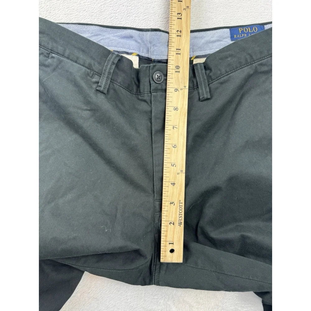 Polo Ralph Lauren Black Polo Chino Pants Mens 33x30 Stretch Straight Fit